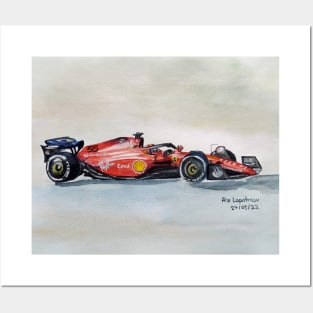 Formula 1 racing car illustration Posters and Art